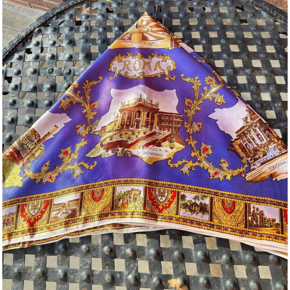 Vintage Roma Italy Scarf